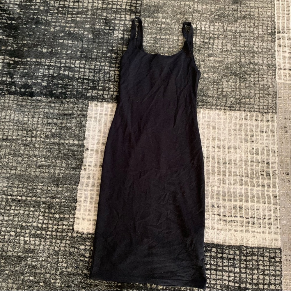 Zara black midi dress